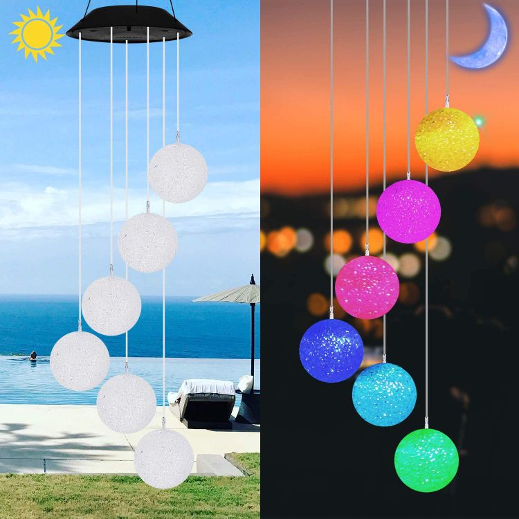 EVA Ball Solar Wind Chime Lights Drop Ball Wind Chime Yard Lights