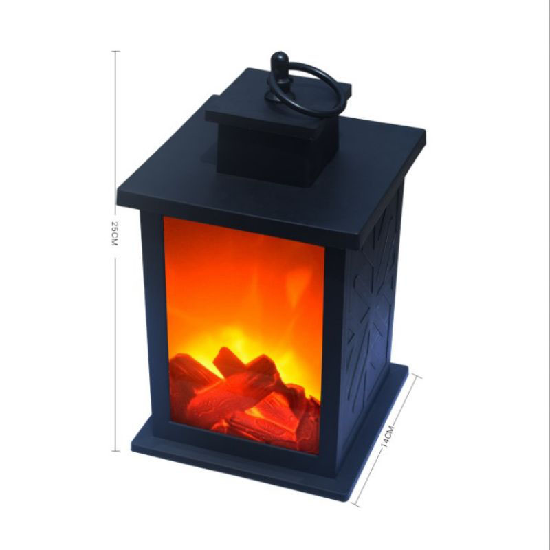 3C Battery Operated Led Flame Fireplace Lamp