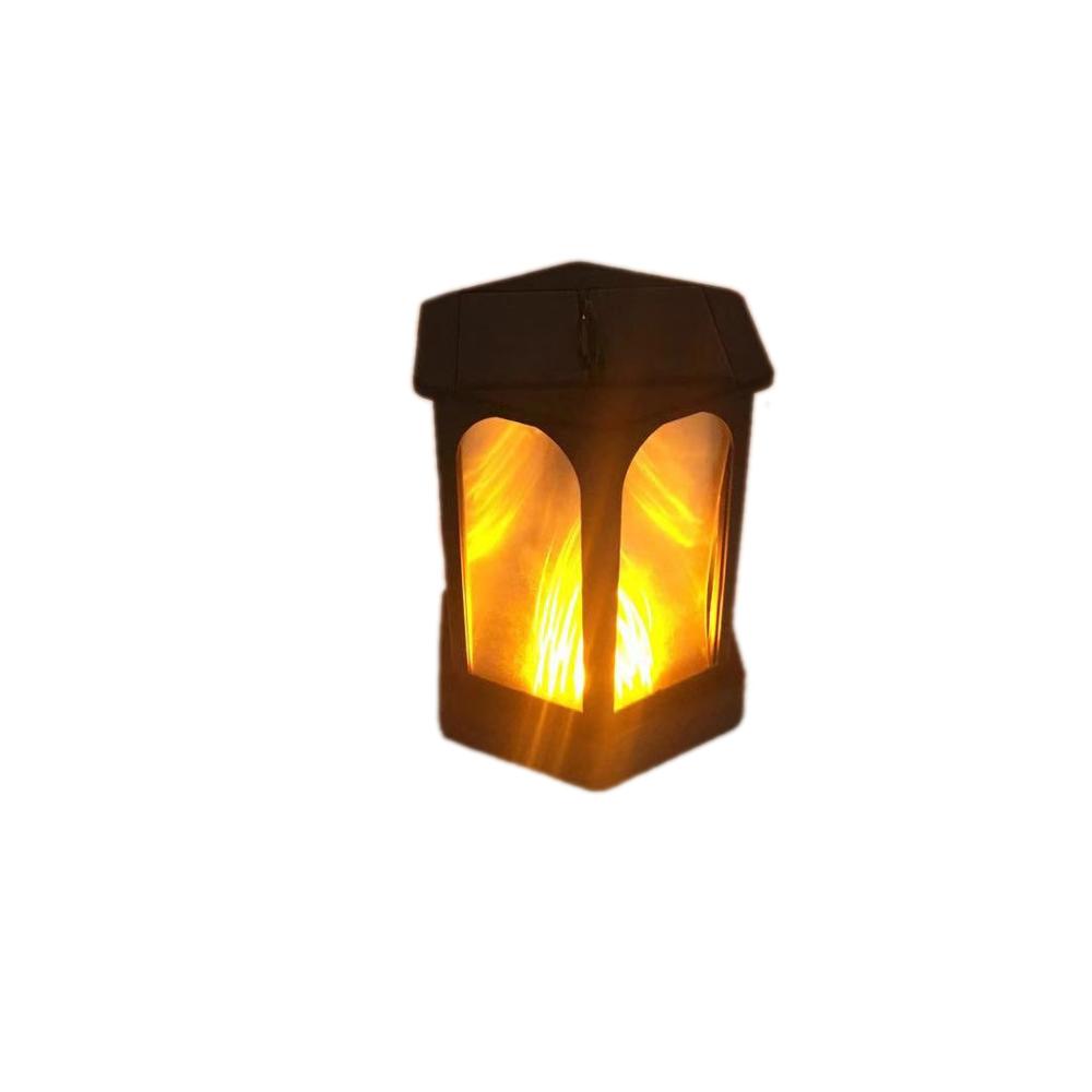 Outdoor Waterproof Led Solar Hexagonal Flame Lamp