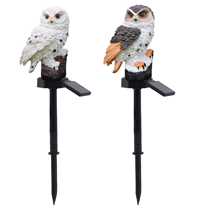 Outdoor Waterproof Led Solar Night Owl Warm White Lawn Lights