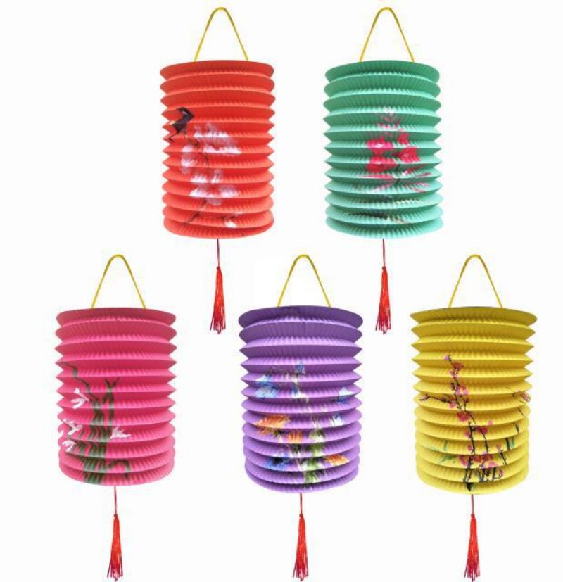 Waterproof Customized Printing Foldable Hanging Chinese Organ Paper Lantern