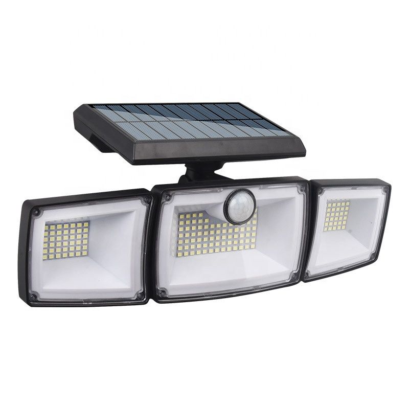 Waterproof Solar Three-head Wall Lamp Motion Sensor