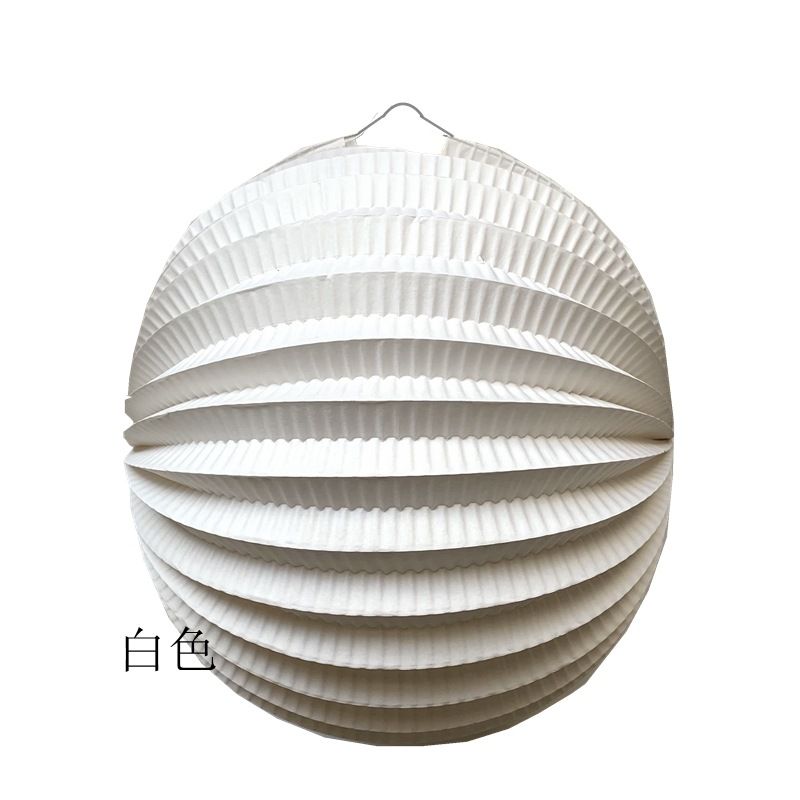 Indoor Vary Size Chinese Wedding Round Hanging White Watermelon Paper Lantern