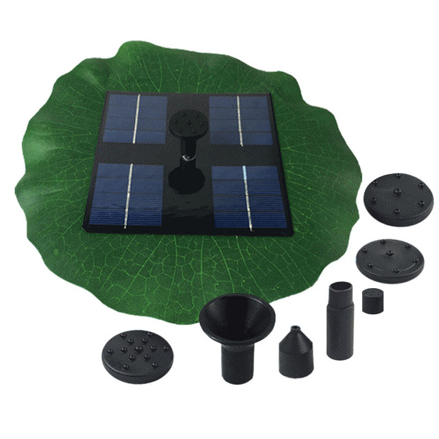 Outdoor Lotus Leaf Solar Powered Bird Bath Pond Water Fountain Pump