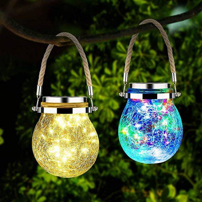 Outdoor Waterproof Hanging Solar Crack Bottle Copper Wire Lights