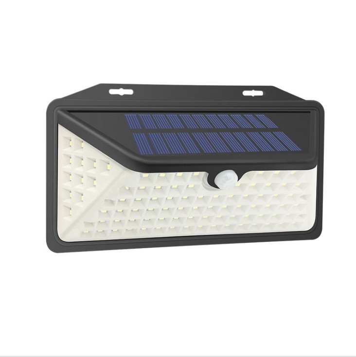 Outdoor Waterproof IP65 Wide Angle Motion Sensor 102 LED Solar Interaction Wall Courtyard Light