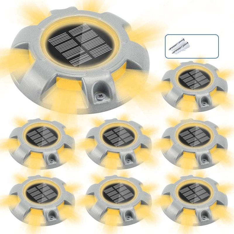 Outdoor Waterproof IP67 Solar 6 LED Deck Dock Step Recessed Driveway Light