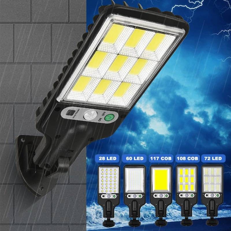 Outdoor Waterproof Motion Sensor Remote Control High Lumen LED Solar Wall Street Light